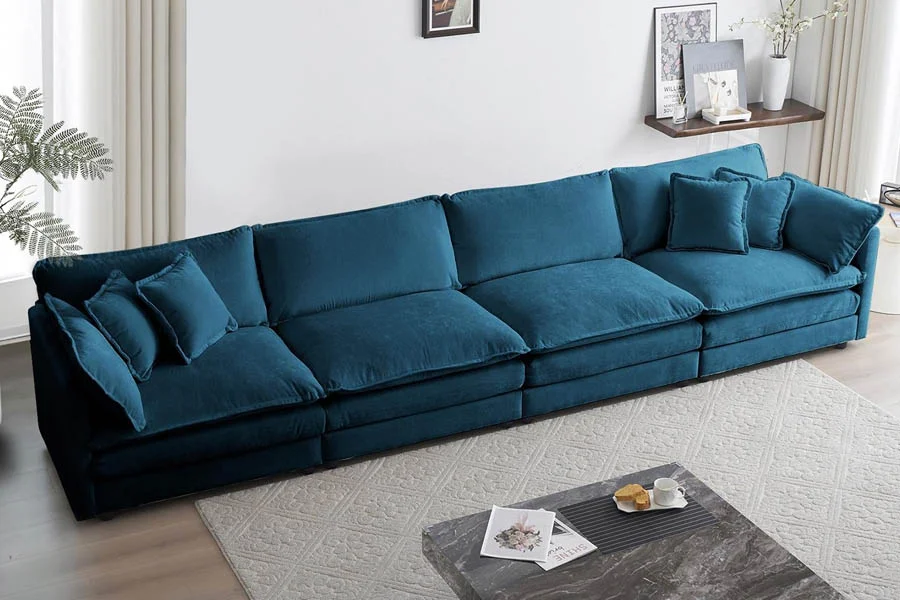 Modern sectional sofas with ottoman